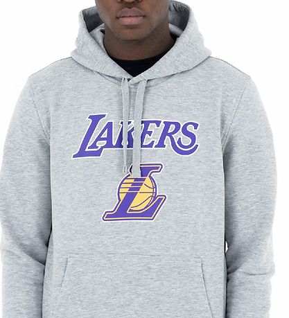 New Era Hættetrøje - Lakers - Gråmeleret