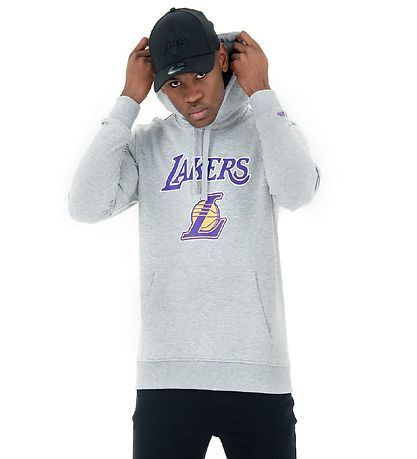 New Era Hættetrøje - Lakers - Gråmeleret