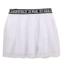 Karl Lagerfeld Skirt - Organic Vision - White w. Logos Karl Lagerfeld Skirt - Organic Vision - White w. Logos