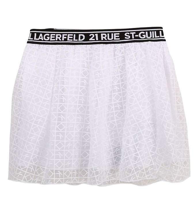 Karl Lagerfeld Nederdel - Organic Vision - Hvid m. Logoer