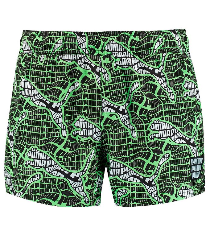 Puma Badeshorts - Grøn m. Print
