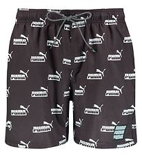 Puma Badeshorts - Sort/Hvid m. Logo Puma Badeshorts - Sort/Hvid m. Logo
