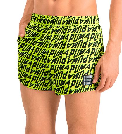 Puma Badeshorts - Neongul m. Print Puma Badeshorts - Neongul m. Print