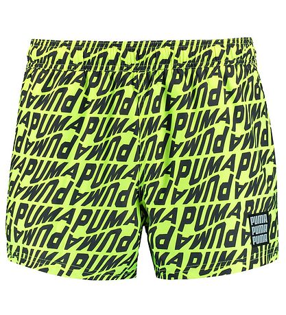 Puma Badeshorts - Neongul m. Print Puma Badeshorts - Neongul m. Print