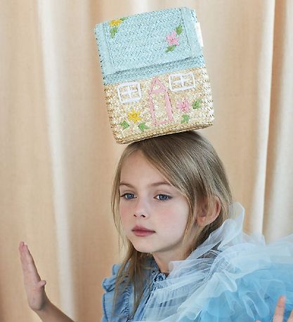 Meri Meri Skuldertaske - Strå m. Hytte