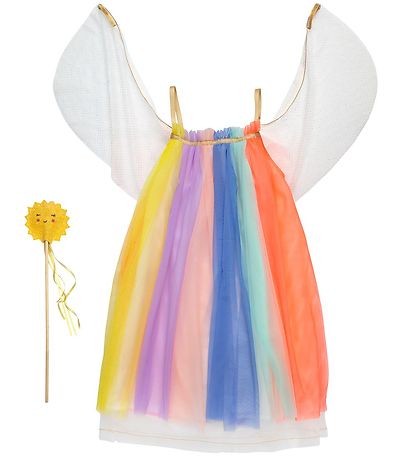 Meri Meri Maskeradkläder - Tyllklänning m. Magic Wand - Rainbow