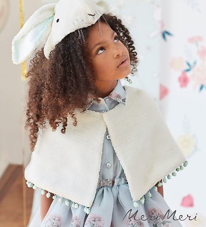 Meri Meri Udklædning - Hat og Kort Kappe - Sherpa Bunny Cape