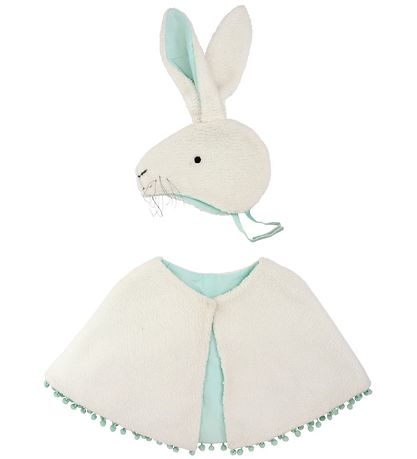 Meri Meri Udklædning - Hat og Kort Kappe - Sherpa Bunny Cape