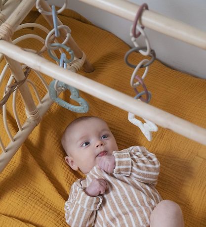 BIBS Ophængsringe/Loops - 12-pak - Sand/Vanilla/Dark Oak