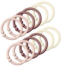 BIBS Ophængsringe/Loops - 12-pak - Blush/Woodchuck/Ivory BIBS Ophængsringe/Loops - 12-pak - Blush/Woodchuck/Ivory