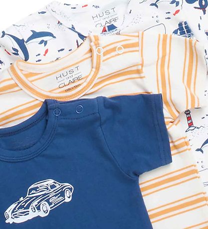 T-Shirt Hust and Claire - 3 Pack - Asmo - Blanc/Bleu/Jaune T-Shirt Hust and Claire - 3 Pack - Asmo - Blanc/Bleu/Jaune