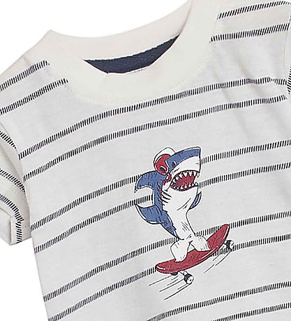 Hust and Claire T-shirt - Andy - Hvid m. Striber Hust and Claire T-shirt - Andy - Hvid m. Striber