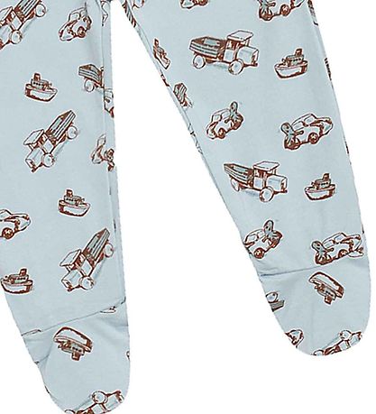 Hust and Claire Leggings m. Fod - Lani - Blå m. Print Hust and Claire Leggings m. Fod - Lani - Blå m. Print