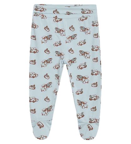 Hust and Claire Leggings m. Fod - Lani - Blå m. Print Hust and Claire Leggings m. Fod - Lani - Blå m. Print