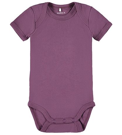 Name It Bodyer k/æ - Noos - NbfBody - 3-pak - Prune Purple/Hvid  Name It Bodyer k/æ - Noos - NbfBody - 3-pak - Prune Purple/Hvid