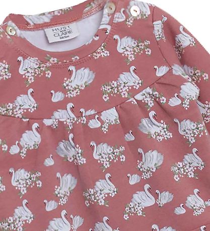 Hust and Claire Kjole - Kara - Rosa m. Svaner Hust and Claire Kjole - Kara - Rosa m. Svaner