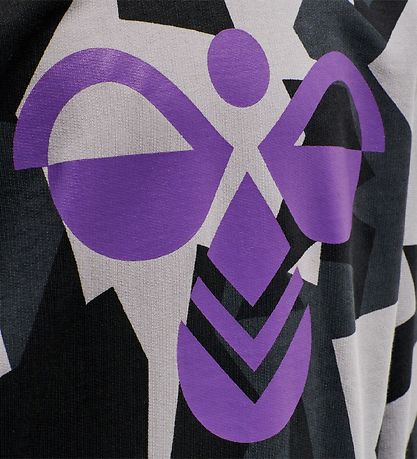 Hummel Sweatshirt - hmlSkyhook - Sort/Lilla