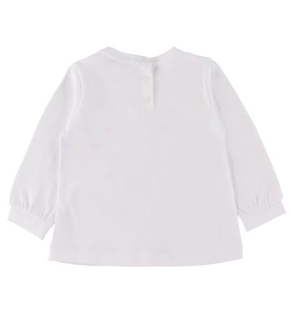 Emporio Armani Bluse - Hvid m. Tekst/Smileys Emporio Armani Bluse - Hvid m. Tekst/Smileys