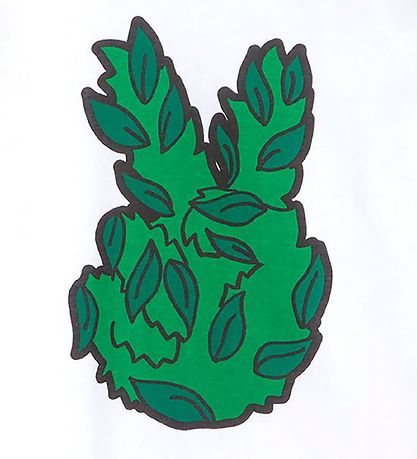 Stella McCartney Kids Bluse - Peace Leaf - Hvid Stella McCartney Kids Bluse - Peace Leaf - Hvid