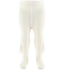 Condor Strømpebukser m. Veloursløjfe - Off White Condor Strømpebukser m. Veloursløjfe - Off White