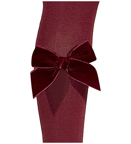 Collants av. Noeud Papillon en Velours Condor - Bordeaux Collants av. Noeud Papillon en Velours Condor - Bordeaux