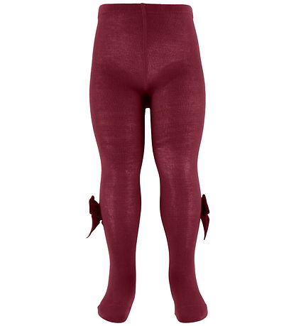 Collants av. Noeud Papillon en Velours Condor - Bordeaux Collants av. Noeud Papillon en Velours Condor - Bordeaux
