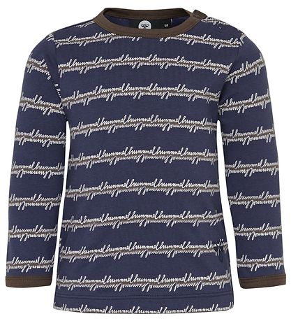 Hummel Bluse - HMLKerem - Navy/Brun Hummel Bluse - HMLKerem - Navy/Brun