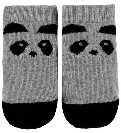 Liewood Strømper - Antiskrid - 2-pak - Nellie - Panda Grey Melan