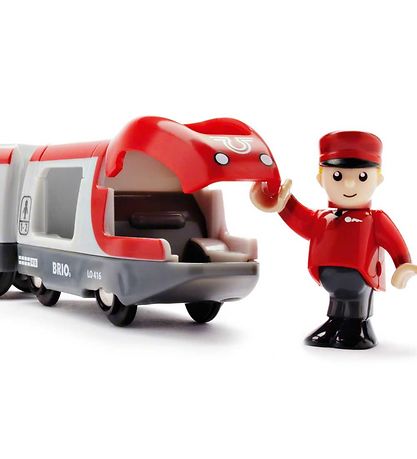 BRIO Passagertog - 5 dele - Rød/Hvid 33505