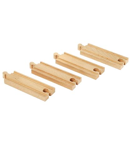 Rails droits BRIO - 4 Parties - Carte - Bois 33334 Rails droits BRIO - 4 Parties - Carte - Bois 33334