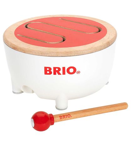 BRIO Toddler Drum - Red/White 30181 BRIO Toddler Drum - Red/White 30181