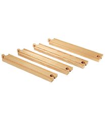 Rails droits BRIO World - 4 Parties - Long - Bois 33341 Rails droits BRIO World - 4 Parties - Long - Bois 33341