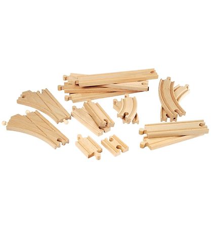 BRIO World Skinnesæt - 16 dele - Træ 33402 BRIO World Skinnesæt - 16 dele - Træ 33402