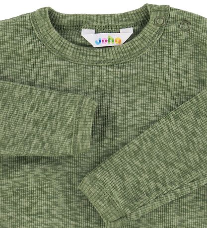 Joha Bodysuit l/s - Green Melange Joha Bodysuit l/s - Green Melange