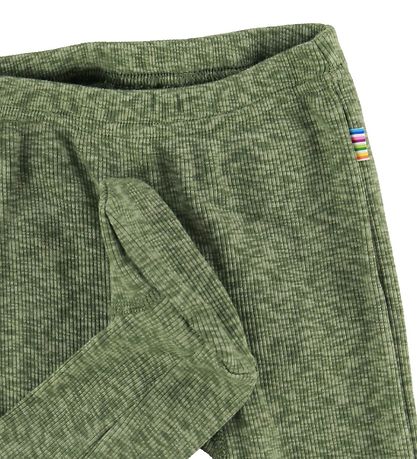 Joha Leggings m. Fødder - Grønmeleret Joha Leggings m. Fødder - Grønmeleret