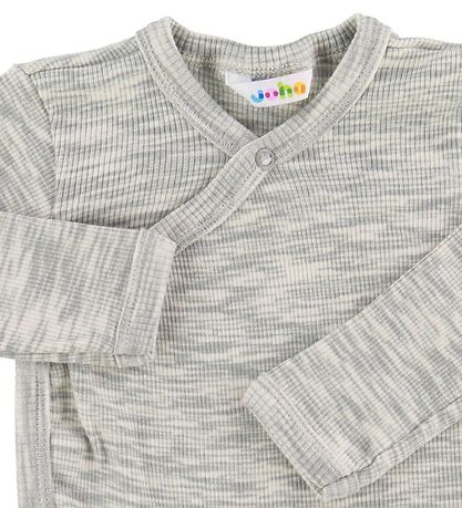 Joha Wrap Body l/s - Grey Melange