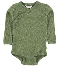 Joha Wrap Body l/s - Melange Green Joha Wrap Body l/s - Melange Green
