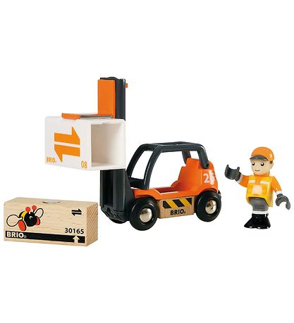 BRIO World Gaffeltruck m. Tilbehør - 9 cm - Orange/Sort 33573 BRIO World Gaffeltruck m. Tilbehør - 9 cm - Orange/Sort 33573