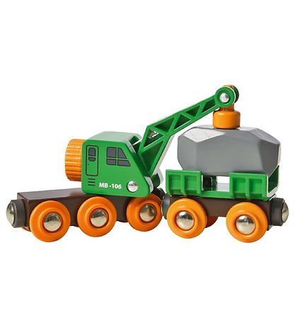 BRIO World Togvogn m. Kran - Grøn 33698 BRIO World Togvogn m. Kran - Grøn 33698