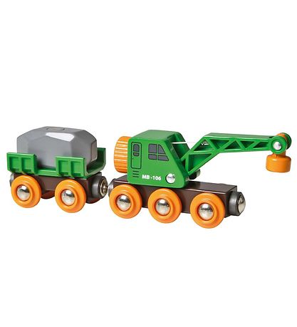 BRIO World Togvogn m. Kran - Grøn 33698 BRIO World Togvogn m. Kran - Grøn 33698