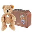 Steiff Bamse i Kuffert - Fynn - 28 cm - Beige Steiff Bamse i Kuffert - Fynn - 28 cm - Beige