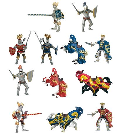 Papo Mini Riddersæt - 4 cm - 12 dele