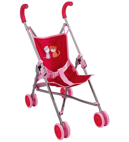 HABA Poppenwagen - Rood/Roze