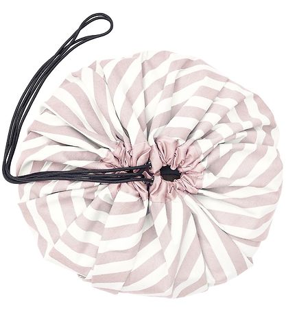 Play&Go Legetøjstæppe - Ø140 cm - Stripes Pink Play&Go Legetøjstæppe - Ø140 cm - Stripes Pink