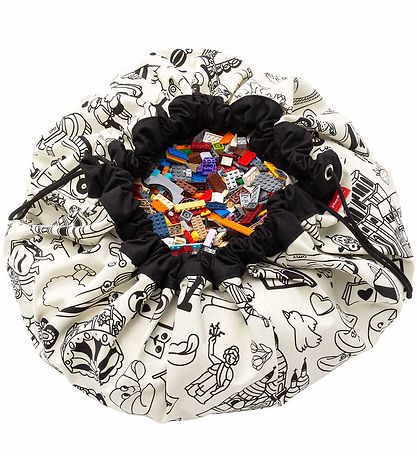 Play&Go x OMY Legetøjstæppe m. Stoftuscher - Ø140 cm - Paris Play&Go x OMY Legetøjstæppe m. Stoftuscher - Ø140 cm - Paris