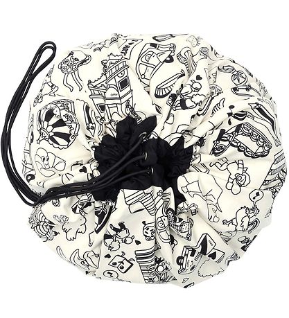 Play&Go x OMY Legetøjstæppe m. Stoftuscher - Ø140 cm - Paris Play&Go x OMY Legetøjstæppe m. Stoftuscher - Ø140 cm - Paris
