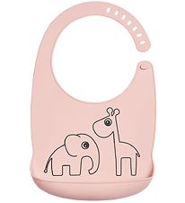 Done By Deer Bib w. Food Catcher - Deer Friends - Powder Done By Deer Bib w. Food Catcher - Deer Friends - Powder