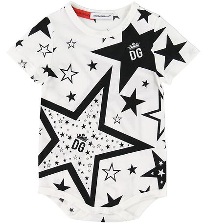 Dolce & Gabbana Bodyer k/æ - 3-pak - Hvid/Sort m. Stjerner