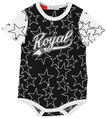 Dolce & Gabbana Bodyer k/æ - 3-pak - Hvid/Sort m. Stjerner Dolce & Gabbana Bodyer k/æ - 3-pak - Hvid/Sort m. Stjerner