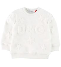 Dolce & Gabbana Sweatshirt - White w. Stars Dolce & Gabbana Sweatshirt - White w. Stars
